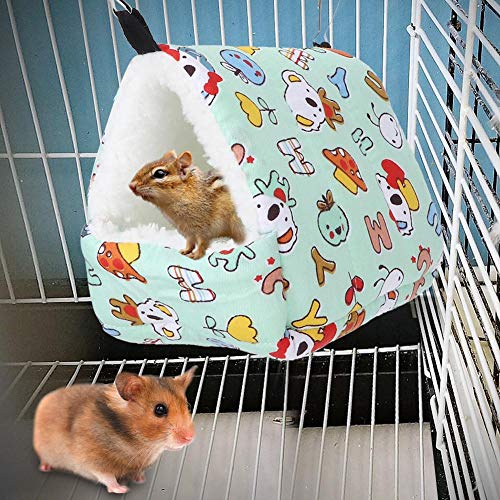 Grüne Hamster-Hängematte, Hamster-Hängebett, Hängebett Haus Warme Hängematte für kleine Haustiere Eichhörnchen Sugar Glider Rabbit(S) von chengong