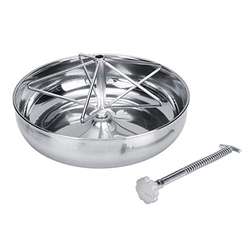 Sicher Praktisch mit Metallrillenstangen-Futterschale, Fester, haltbarer Ferkel-Futterschale,(Large (Metal Handle) Stainless Steel Trough) von chengong