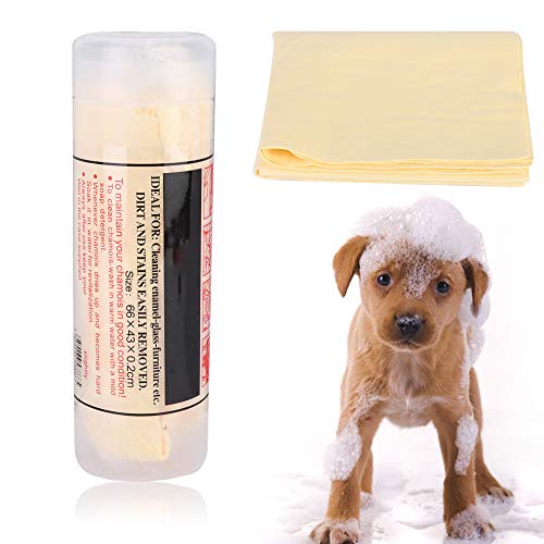 chengong Wasseraufnahme umweltfreundlich Haustier Wasseraufnahme Handtuch, Haustier Duschtuch, Katzen Hunde für Haustier Stoff Badetuch Duschtuch(Yellow) von chengong