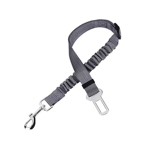 Hundesicherheitsgurte für Autos – Hunde-Sicherheitsgurt mit verstellbarem elastischem Bungee – starkes, langlebiges Hunde-Autogeschirr – Hunde-Sicherheitsgurt-Clip Leine einziehbare Leinen (Grau) von chichendianzi