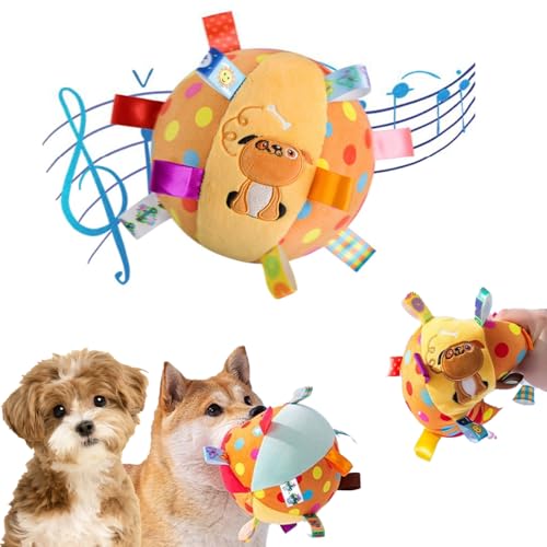chichendianzi Quietschender Plüschball mit Riemen, 15,2 cm, weiche Stofftiere mit Baumwollmaterial und integrierter Glocke, interaktives Apportierballspielzeug für kleine, mittelgroße und große Hunde chichendianzi Quietschender Plüschball mit Riemen, 15,2 cm, weiche Stofftiere mit Baumwollmaterial und integrierter Glocke, interaktives Apportierballspielzeug für kleine, mittelgroße und große Hunde von chichendianzi