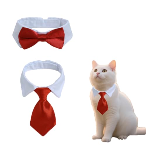 Fliege für Hunde und Katzen, Hochzeit, Smoking, Katzenfliege, Smoking, Kostüm, Geburtstag, Ostern, Valentinstag, Hundefliege, Rot, Größe L, 2 Stück Fliege für Hunde und Katzen, Hochzeit, Smoking, Katzenfliege, Smoking, Kostüm, Geburtstag, Ostern, Valentinstag, Hundefliege, Rot, Größe L, 2 Stück von chichenshangwu