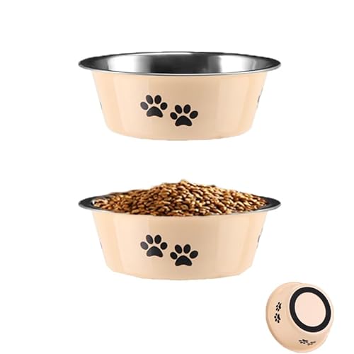 Hundenäpfe aus Edelstahl, mit rutschfester Silikonunterseite, Futternäpfe für Katzen, Welpen, Futter und Wassernäpfe für kleine, mittelgroße Hunde, Blau, Größe L, 2 Stück Hundenäpfe aus Edelstahl, mit rutschfester Silikonunterseite, Futternäpfe für Katzen, Welpen, Futter und Wassernäpfe für kleine, mittelgroße Hunde, Blau, Größe L, 2 Stück von chichenshangwu