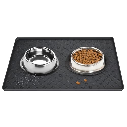 Hundenapf-Matte aus Silikon, wasserdicht, um zu verhindern, dass Katzenfutter verschüttet wird und Wasser auf den Boden gelangt, wasserdichtes Silikon, auslaufsicheres Design mit erhöhtem Rand Hundenapf-Matte aus Silikon, wasserdicht, um zu verhindern, dass Katzenfutter verschüttet wird und Wasser auf den Boden gelangt, wasserdichtes Silikon, auslaufsicheres Design mit erhöhtem Rand von chichenshangwu