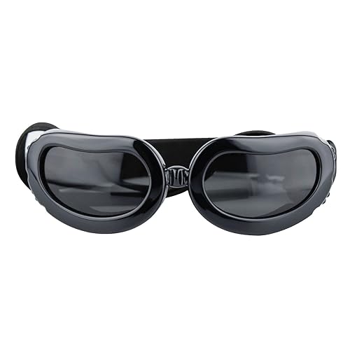 Hundesonnenbrille für kleine Rassen, UV-Schutz, Brille für kleine Hunde, verstellbarer Riemen, winddicht, Anti-Beschlag-Sonnenbrille, Schwarz Hundesonnenbrille für kleine Rassen, UV-Schutz, Brille für kleine Hunde, verstellbarer Riemen, winddicht, Anti-Beschlag-Sonnenbrille, Schwarz von chichenshangwu