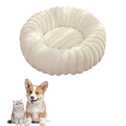 chichenshangwu Donut Hundebett für kleine und mittelgroße Hunde, waschbares Kunstfell mit Cord-Fleece und rutschfester Unterseite, rundes Haustierbett mit abnehmbarem Bezug, Beige, XS - 50 cm chichenshangwu Donut Hundebett für kleine und mittelgroße Hunde, waschbares Kunstfell mit Cord-Fleece und rutschfester Unterseite, rundes Haustierbett mit abnehmbarem Bezug, Beige, XS - 50 cm von chichenshangwu