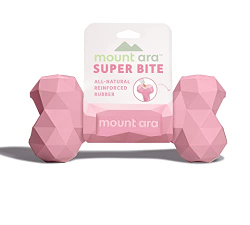 chill by mount ara Super Bite | Kauspielzeug aus Naturkautschuk für Hunde | robust und langlebig | für Aggressive Kauer (Rosa) von chill by mount ara