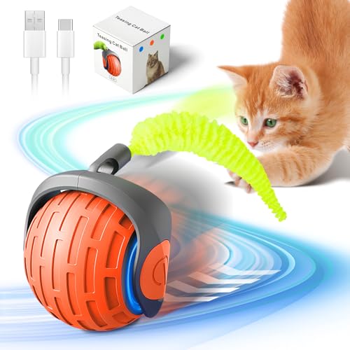 Katzenspielzeug Elektrisch,360° Automatisch Hundeball Elektrisch,Zwei Arbeitsmodi Interaktives Hundespielzeug,Interaktiver Ball für Hunde Magic Ball für Hunde Und Katzen Jeder Größe und Jeden Alters von chimoo