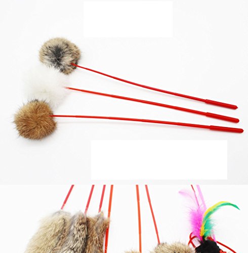 chiphop Hasenspielzeug Fun Help Fun Jump Cat Cats Tease Pet Sticks Hair Pet Others Katzen Aktivspielzeug (Random, One Size) von chiphop