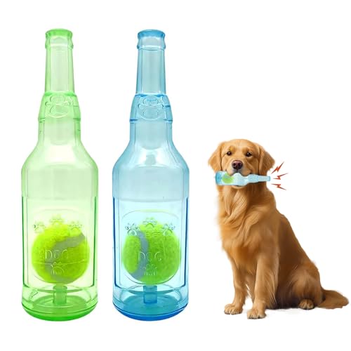 chiquieray Ball in Gummiflasche, Hundespielzeug, Bierflaschenspielzeug, Flaschenspielzeug, Welpenflaschen-Cruncher, für drinnen und draußen, Kauspielzeug für kleine, mittelgroße und große Hunde (2 chiquieray Ball in Gummiflasche, Hundespielzeug, Bierflaschenspielzeug, Flaschenspielzeug, Welpenflaschen-Cruncher, für drinnen und draußen, Kauspielzeug für kleine, mittelgroße und große Hunde (2 von chiquieray