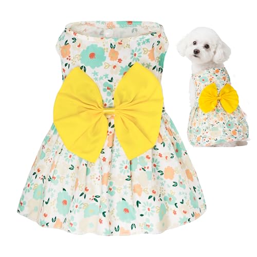 choyaxo Hundekleid mit Blumenmuster, niedlicher Hunderock, Haustierkleid, Sommerkleidung für Welpen, kleine Katzen choyaxo Hundekleid mit Blumenmuster, niedlicher Hunderock, Haustierkleid, Sommerkleidung für Welpen, kleine Katzen von choyaxo