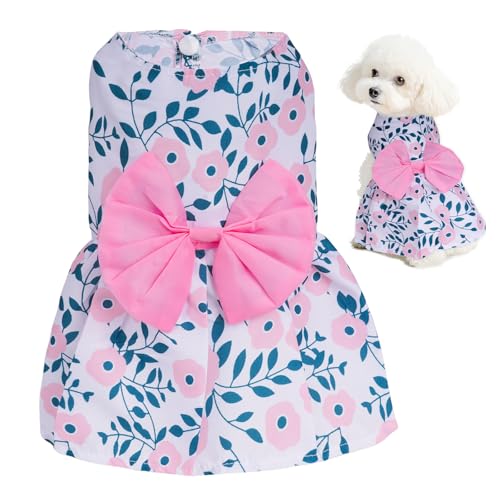 choyaxo Hundekleid mit Blumenmuster, niedlicher Hunderock, Haustierkleid, Sommerkleidung für Welpen, kleine Katzen choyaxo Hundekleid mit Blumenmuster, niedlicher Hunderock, Haustierkleid, Sommerkleidung für Welpen, kleine Katzen von choyaxo