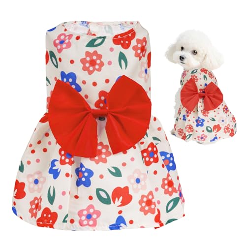 choyaxo Hundekleid mit Blumenmuster, niedlicher Hunderock, Haustierkleid, Sommerkleidung für Welpen, kleine Katzen choyaxo Hundekleid mit Blumenmuster, niedlicher Hunderock, Haustierkleid, Sommerkleidung für Welpen, kleine Katzen von choyaxo