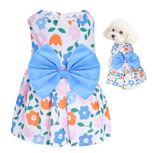 choyaxo Hundekleid mit Blumenmuster, niedlicher Hunderock, Haustierkleid, Sommerkleidung für Welpen, kleine Katzen choyaxo Hundekleid mit Blumenmuster, niedlicher Hunderock, Haustierkleid, Sommerkleidung für Welpen, kleine Katzen von choyaxo