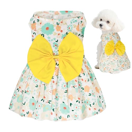choyaxo Hundekleid mit Blumenmuster, niedlicher Hunderock, Haustierkleid, Sommerkleidung für Welpen, kleine Katzen choyaxo Hundekleid mit Blumenmuster, niedlicher Hunderock, Haustierkleid, Sommerkleidung für Welpen, kleine Katzen von choyaxo