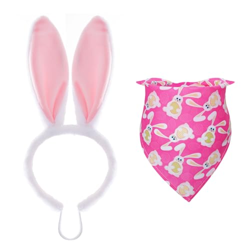 choyaxo Osterkostüm für Hunde, inklusive Hasenohren, Stirnband, Bandana von choyaxo