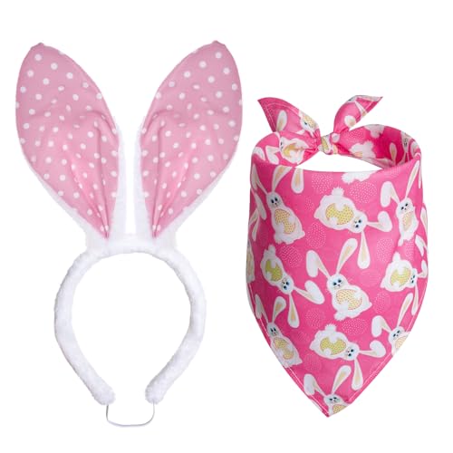 choyaxo Osterkostüm für Hunde, inklusive Hasenohren, Stirnband, Bandana von choyaxo