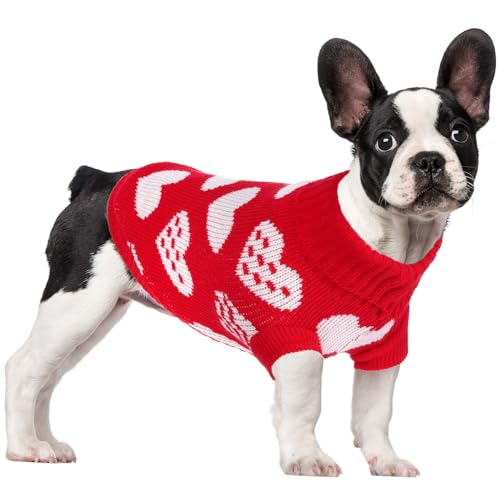 choyaxo Strickpullover für Hunde, Valentinstag, Herzform, für kleine, mittelgroße und große Kätzchen, Welpen, Weihnachten choyaxo Strickpullover für Hunde, Valentinstag, Herzform, für kleine, mittelgroße und große Kätzchen, Welpen, Weihnachten von choyaxo
