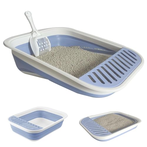 Zusammenklappbare Katzentoilette, Blau Zusammenklappbare Katzentoilette, Blau von chuyouan