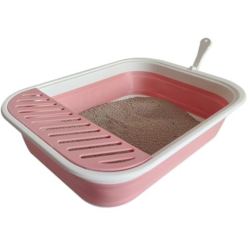 chuyouan Zusammenklappbare kleine Katzentoilette für Kätzchen, offenes Töpfchen, Reisen, faltbar, wasserdicht, flach, spritzwassergeschützt, abnehmbar, halbgeschlossen, Kätzchen, Kätzchen, Welpen, chuyouan Zusammenklappbare kleine Katzentoilette für Kätzchen, offenes Töpfchen, Reisen, faltbar, wasserdicht, flach, spritzwassergeschützt, abnehmbar, halbgeschlossen, Kätzchen, Kätzchen, Welpen, von chuyouan