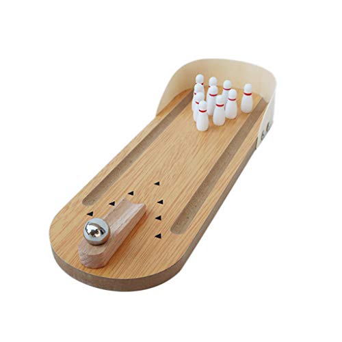 cicianco Papagei-Vogel-Spiel-Spielzeug, hölzernes Mini-Tischplattenbowlingspiel für Sittich-Intelligenz-Training von cicianco