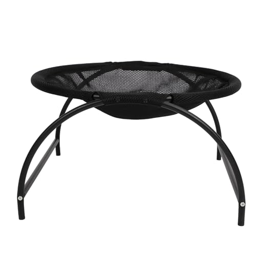 ciciglow Katzen-Schlafhängematte, Bequemes, Feuchtigkeitsbeständiges Katzen-Hängemattenbett, Einfache Montage, Weiche, Stabile Struktur, Schützend für den Innenbereich (Mesh-Stil Schwarz) von ciciglow