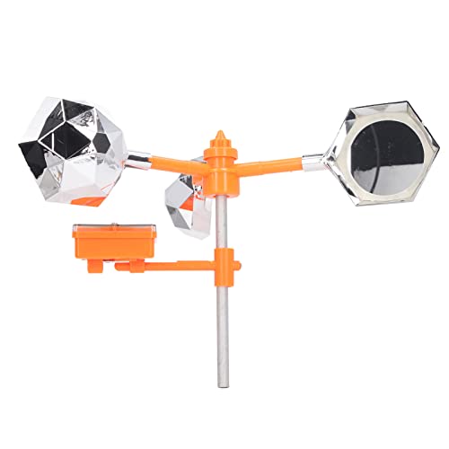 Solar-Vogelvertreiber, Eingebauter Lautsprecher, 68 Mm Spiegeldurchmesser, ABS, um 360° Drehbares Solar-Soundlicht, Weißer Vogelvertreiber für den Bauernhof von ciciglow