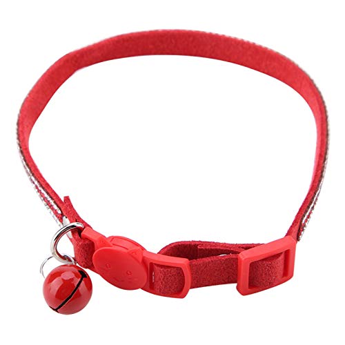 Weiches PU-Hundehalsband, modisch, ungiftig, für große Hunde, langlebig, für Welpen, Katzen für Hunde (rot, S) von cigemay