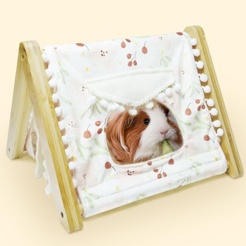 Meerschweinchenversteck aus stabilem Bambus, Meerschweinchenhaus mit Fenster, Kleintierhaus, Betttunnel, einfach zu montieren, für Hamster, Kaninchen, Ratten, Chinchillas, Spielversteck, Meerschweinchenversteck aus stabilem Bambus, Meerschweinchenhaus mit Fenster, Kleintierhaus, Betttunnel, einfach zu montieren, für Hamster, Kaninchen, Ratten, Chinchillas, Spielversteck, von cimiycob