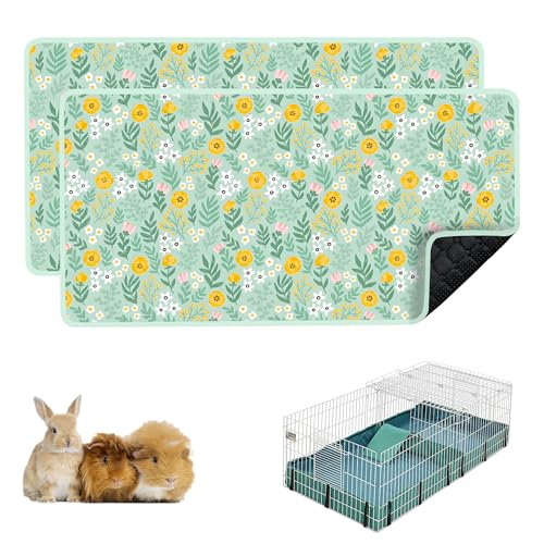 cimiycob Meerschweinchen-Käfigeinlagen, waschbar, wasserdicht, wiederverwendbar und rutschfest, super saugfähig, für Kleintiere, Kaninchen, Chinchillas, 2 Stück cimiycob Meerschweinchen-Käfigeinlagen, waschbar, wasserdicht, wiederverwendbar und rutschfest, super saugfähig, für Kleintiere, Kaninchen, Chinchillas, 2 Stück von cimiycob