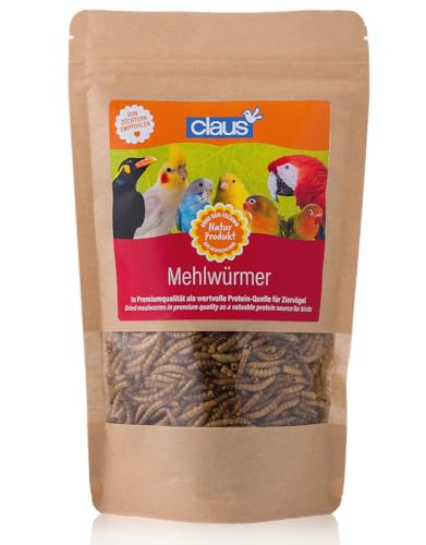 Claus Mehlwürmer | 75 g | Ergänzungsfuttermittel für Ziervögel | Wertvolle Proteine und Vitamine | Hoher Anteil an Omega 3 und Omega 6 - Fettsäuren | Schonend getrocknet Claus Mehlwürmer | 75 g | Ergänzungsfuttermittel für Ziervögel | Wertvolle Proteine und Vitamine | Hoher Anteil an Omega 3 und Omega 6 - Fettsäuren | Schonend getrocknet von claus