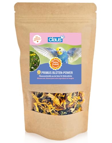 Claus Primus BLÜTEN-Power | 30 g | Ergänzungsfutter für Ziervögel | 8 Heilpflanzen-Blüten | Für Sittiche, Papageien & Wellensittiche geeignet | Zur Unterstützung der Vitalität Claus Primus BLÜTEN-Power | 30 g | Ergänzungsfutter für Ziervögel | 8 Heilpflanzen-Blüten | Für Sittiche, Papageien & Wellensittiche geeignet | Zur Unterstützung der Vitalität von claus