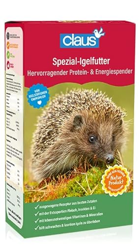 Claus Spezial-Igelfutter | 1,5 kg | Mischfuttermittel für Igel | Artgerechte Mischung für hilfsbedürftige Igel mit Fleisch, Insekten & Ei | Mit vielen Vitaminen & Mineralien von claus