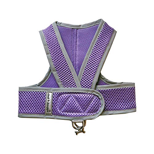 Cloak & Dawggie Step-N-Go Hundegeschirr aus Netzstoff, leicht anzuziehen, verstellbare Weste XXXS XS XS Welpen bis M Reflektierend weich Walking Doggy Wrap Weste (7200) (X - Small Purple) von cloak & dawggie