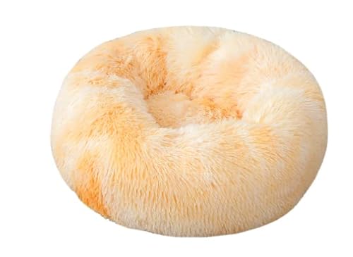 clover Donut-Hundebett, Katzenbett, rund, warm, kuschelig, weich, flauschiges Hundebett, beruhigendes Hundebett, maschinenwaschbar, Anti-Angst und besserer Schlaf, rutschfeste Unterseite (40 cm) von clover