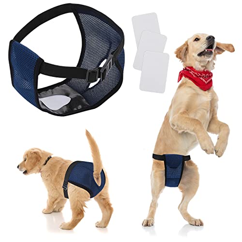 cobee Dog Damenbinden Mesh Wrap für Hündinnen Waschbare Wraps Höschen für weibliche Haustiere Menstruationsunterwäsche für Hunde Damenbinden Periodenunterhose für kleine mittelgroße Hunde L von cobee