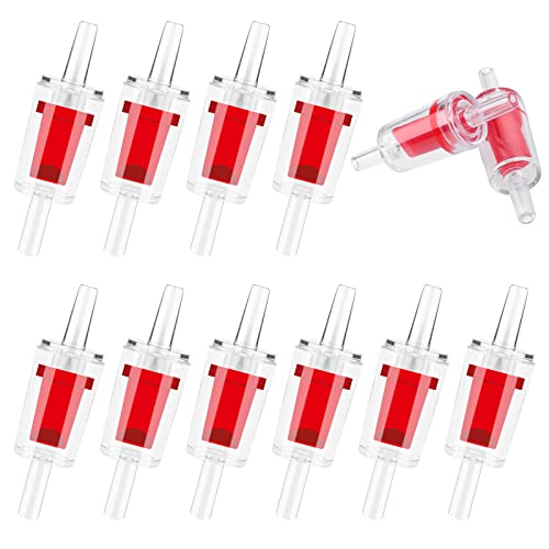 cobee Rückschlagventile für Aquarien, 10 Stück Luftpumpen Rückschlagventile Aquarium Pumpenschutz Kunststoff Rückschlagventile für 3/16 Zoll Standard ID Airline Tubing Aquarium Zubehör von cobee