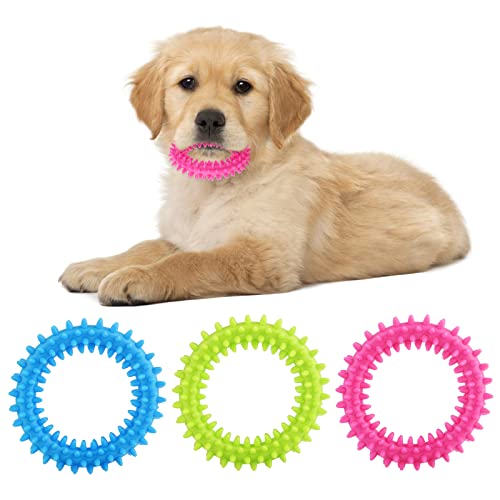 Cobee Welpen Beißungsspielzeug, 3 Stück 360° Saubere Haustierzähne und Beruhigen Juckreiz Kleine Hunde Welpenspielzeug Ring Gummi Hund Kauspielzeug Mundgesundheit Welpe Interaktives Kauspielzeug Cobee Welpen Beißungsspielzeug, 3 Stück 360° Saubere Haustierzähne und Beruhigen Juckreiz Kleine Hunde Welpenspielzeug Ring Gummi Hund Kauspielzeug Mundgesundheit Welpe Interaktives Kauspielzeug von Cobee