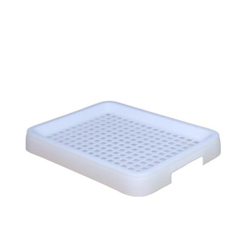 2-stöckige Kaninchentoilette mit abnehmbarem Tablett, flaches Kunststoff-Töpfchen für Meerschweinchen/Hamster, käfigfreundliche Trainingstoilette (weiß) von cocoontail