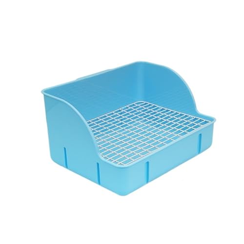 Kaninchenkäfig, Katzentoilette mit abnehmbarem Tablett, 2-stöckig, spritzwassergeschützt, für Kaninchen, Meerschweinchen, Mäuse, Eckmontage, langlebige Toilette, Blau Kaninchenkäfig, Katzentoilette mit abnehmbarem Tablett, 2-stöckig, spritzwassergeschützt, für Kaninchen, Meerschweinchen, Mäuse, Eckmontage, langlebige Toilette, Blau von cocoontail