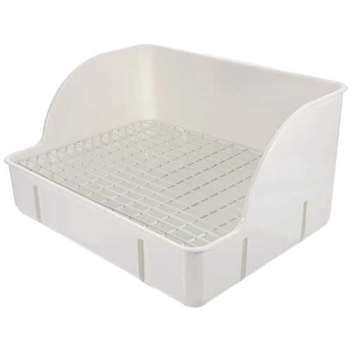 Kaninchentoilette mit 2-stöckigem Design, Käfigfixiertes Kunststoff-Töpfchen für Meerschweinchen/Hamster, herausnehmbares Tablett & Toilette mit niedrigem Eingang Kaninchentoilette mit 2-stöckigem Design, Käfigfixiertes Kunststoff-Töpfchen für Meerschweinchen/Hamster, herausnehmbares Tablett & Toilette mit niedrigem Eingang von cocoontail