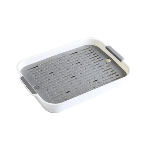 Kaninchentoilette mit abnehmbarem Gitter, 2-stöckiges ABS-Kunststoff-Töpfchen für Meerschweinchen/Frettchen/Chinchillas, Eck-montierte Haustier-Toilettenablage (SamLL Weiß) von cocoontail