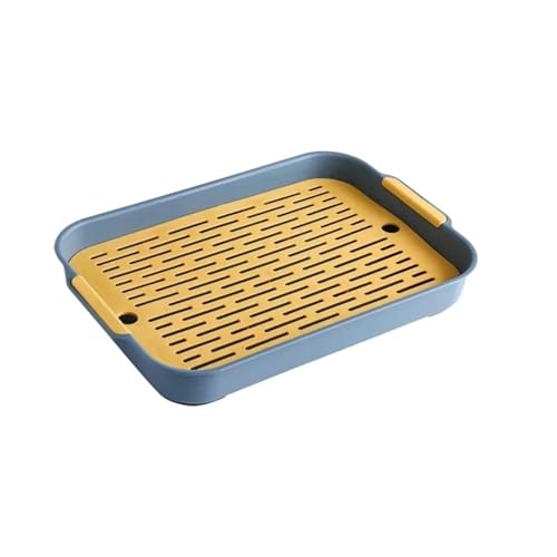 Kaninchentoilette mit abnehmbarem Gitter, 2-stöckiges ABS-Kunststoff-Töpfchen für Meerschweinchen/Frettchen/Chinchillas, Eck-montierte Haustier-Toilettenablage (Samll Blu) von cocoontail