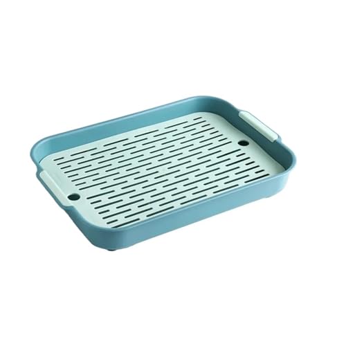 Kaninchentoilette mit abnehmbarem Gitter, 2-stöckiges ABS-Kunststoff-Töpfchen für Meerschweinchen/Frettchen/Chinchillas, Eck-montierte Haustier-Toilettenwanne (groß, grün) von cocoontail