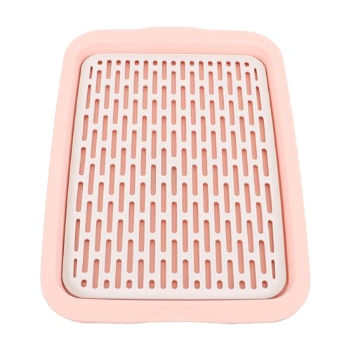 Kaninchentoilette mit abnehmbarem Gitter, 2-stöckiges Kunststoff-Töpfchen für Hamster/Meerschweinchen, Käfigmontierbare Trainingstablett von cocoontail