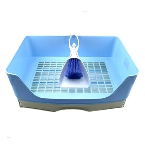 Kaninchentoilette mit herausnehmbarer Schublade und Reinigungswerkzeugen, Kunststoff-Töpfchen für Meerschweinchen/Frettchen (blaues Set) von cocoontail