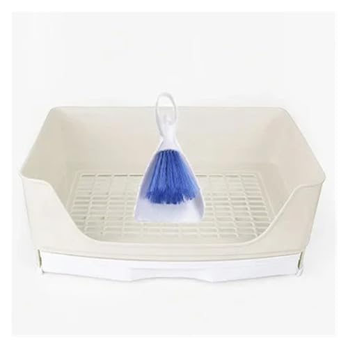 Kaninchentoilette mit herausnehmbarer Schublade und Reinigungswerkzeugen, Kunststoff-Töpfchen für Meerschweinchen/Frettchen (weißes Set) von cocoontail