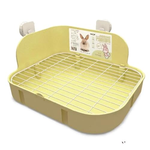 Kleintier-Toiletten-Trainer, Kaninchenkäfig, Dekoration für Kleintiere, Reinigungszubehör, geeignet für Meerschweinchen (gelb) von cocoontail