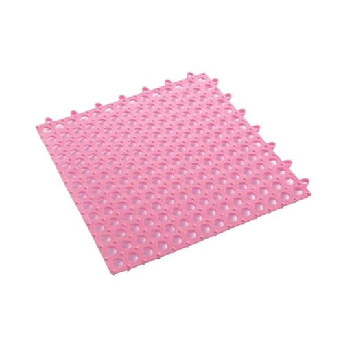 cocoontail 10 anpassbare Haustierkäfig-Matten, TPE, belüftete Bodengitter für Kaninchen/Katzen/Hunde, 6 Farben (Rosa) von cocoontail