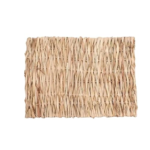 cocoontail 10-teiliges Haustiermatten-Set aus Naturgras, handgewebtes Heu-Kaukissen und Käfigbett für Kaninchen/Meerschweinchen (L) von cocoontail